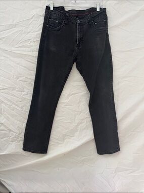 Steve’s Jeans Men's Slim Straight Jeans in Washed Black